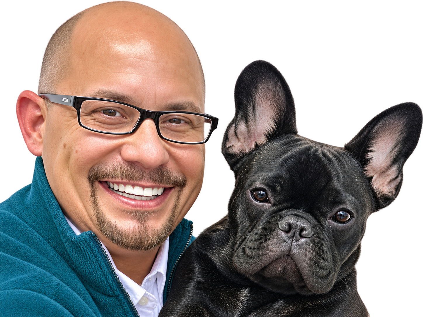Aaron Pagniano with his dog